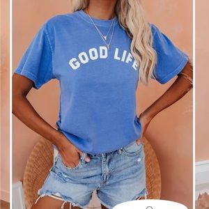 NWT blue cotton tee